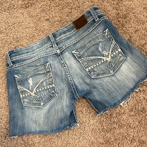 BKE denim cutoff lowrise shorts sz 29